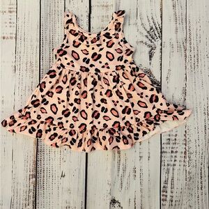 Marie Nicole Leopard Print Ruffle Dress